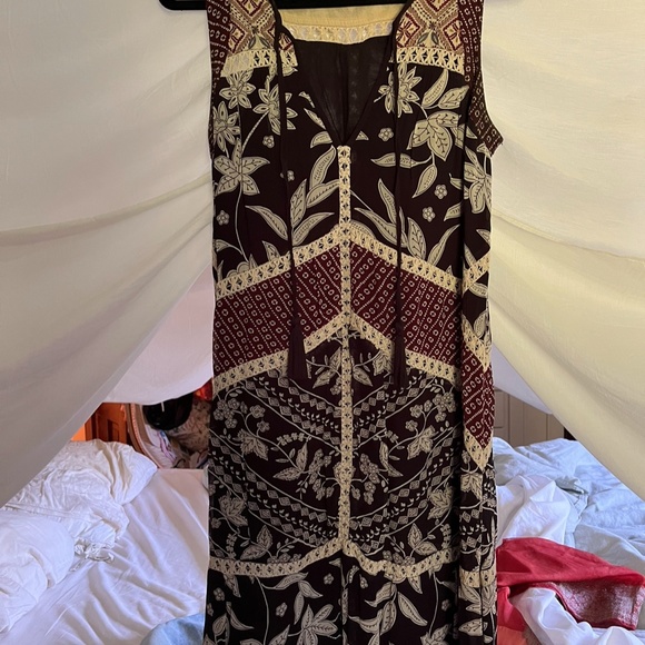 Anthropologie Floreat Floral Boho chic midi dress size 0 - Picture 2 of 7